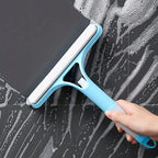 3-in-1 Glass Cleaning Tool for Home Bathroom Mirror and Windows, Water Wiper Squeegee for Shower and Glass Surfaces