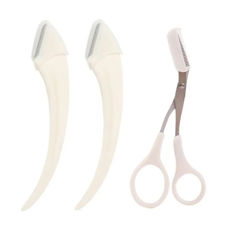 Eyebrow Razor & Scissor Set – Precision Trimming for Women - Motionshop