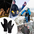 Electric USB Heated Gloves Winter Gloves Thermal Touch Screen Thermal Windproof Warm Knitted Glove Motorcycle Bicycle Gloves