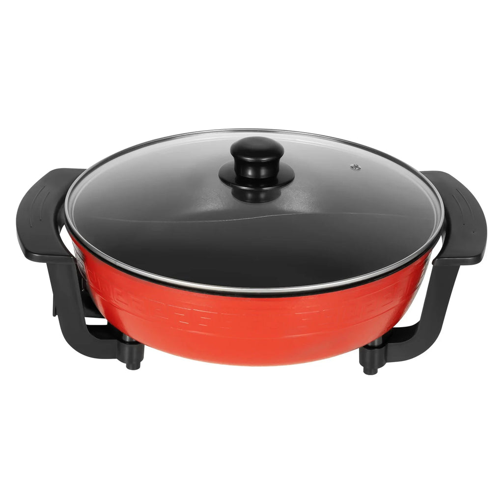 1360W Electric Hot Pot w/ 5 Temp Settings 6L Non-Stick Coating Large Capacity Skillet