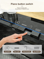 Stainless Steel Kitchen Sink With Waterfall Extra Large Single Bowl Digital Display Multifunctional Dishwashing Sinks