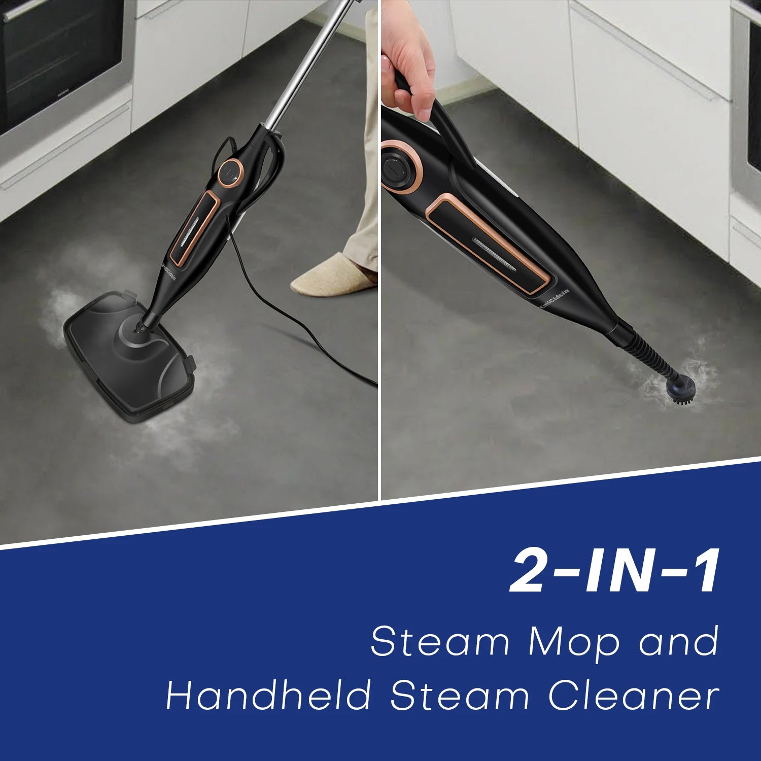 Steam vacuum cleaner -12 in 1 - 1250W - 330 ml-eliminates viruses and bacteria