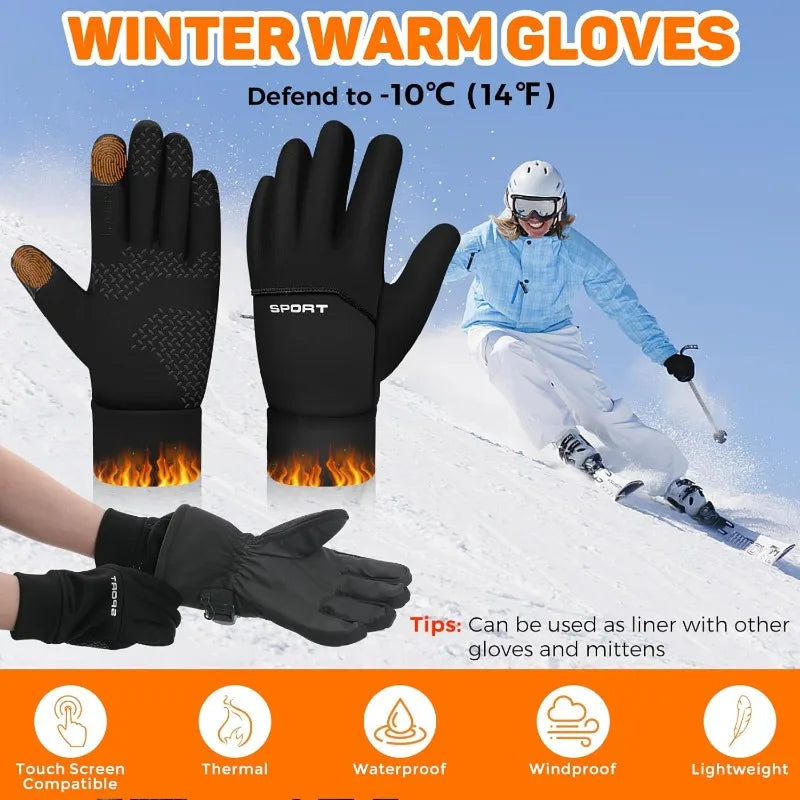 Winter Warm Gloves Touch Screen Windproof Cold-proof Gloves