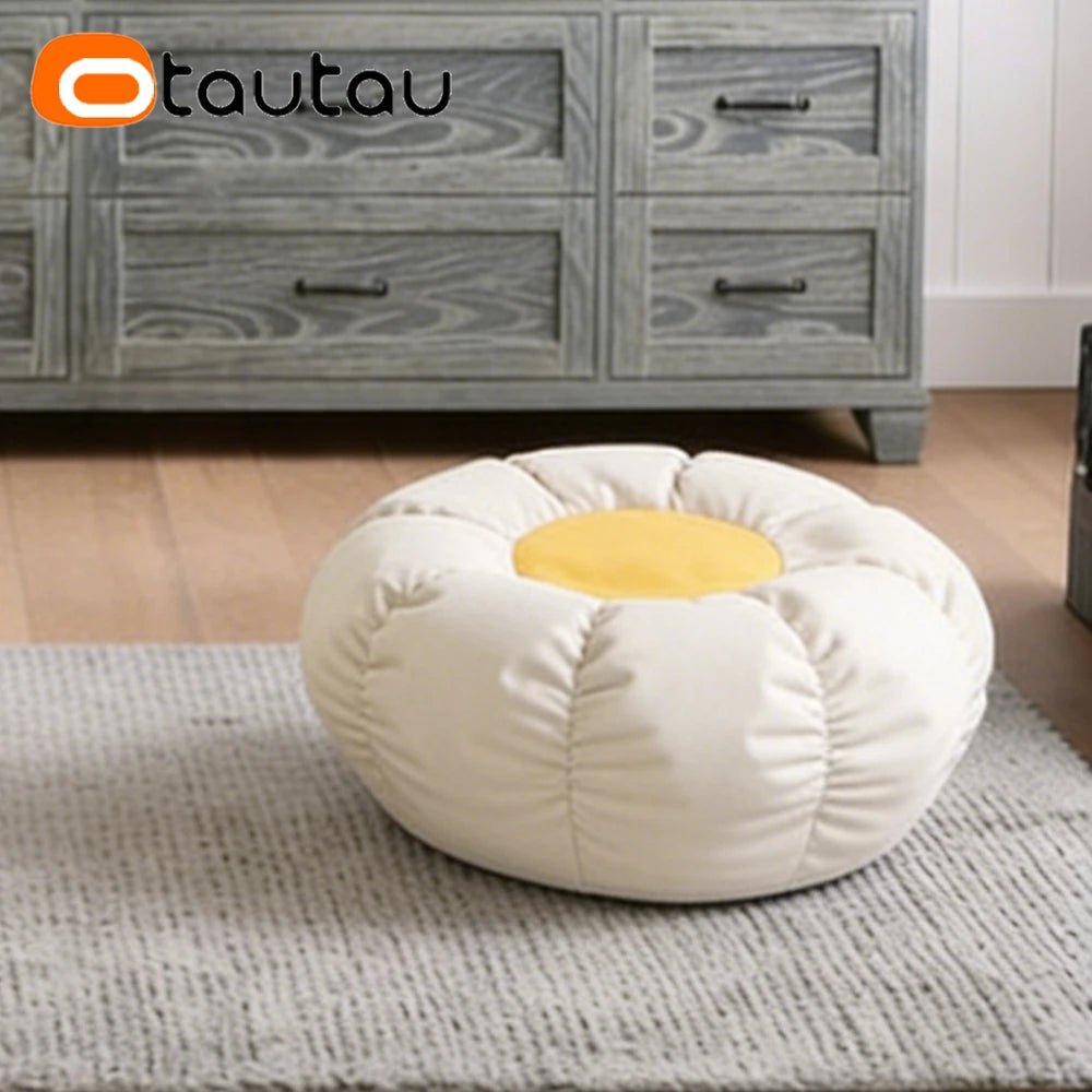 OTAUTAU Bean Bag Cover 2-seat Cotton Corner Nest Pouf Chaise Lounge Beanbag Cover SF613【No Filler!Please Buy Filler Yourself!】