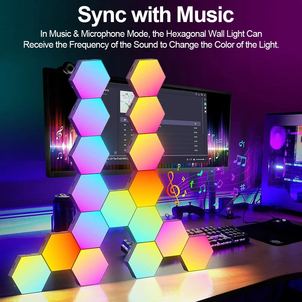 RGB Smart Sechseckige Wandleuchte