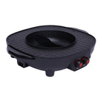2-in-1 Electric Grill Hot Pot Electric Grill 2000W Hot Pot Shabu Shabu Hot Pot with Grill for 5-6 People