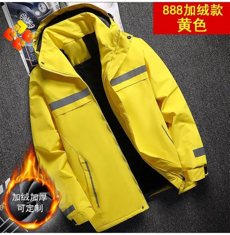 Winter Jacket, Waterproof Windproof Reflective Thermal Coat with Fleece Lining