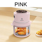 Large capacity electric oven with air fryer, beige French fry maker, gift visible fryer