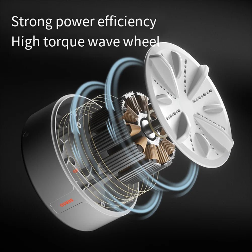 Mini Washing Machine Portable USB Rotating Turbo Fruit Ultrasonic Dishwasher For Clothes Home Kitchen Travel Remote Control