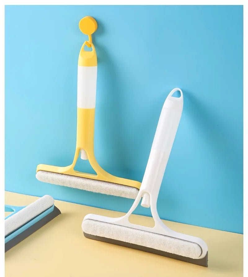 3-in-1 Glass Cleaning Tool for Home Bathroom Mirror and Windows, Water Wiper Squeegee for Shower and Glass Surfaces