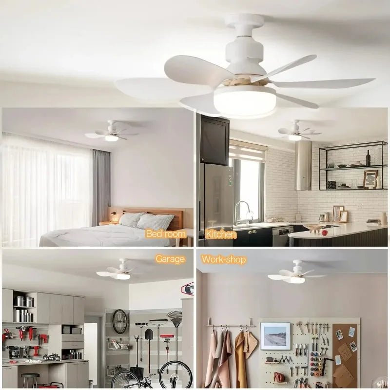 40W Ceiling Fan Light E27 with Remote LED Dimming Function Suitable for Living Room Study and Home use 85-265V