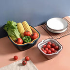 6-Piece Set/Double-Layer Draining Basket Kitchen Sink Strainer Basket