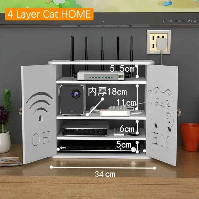 Wireless Wifi Router Shelf And Storage Box