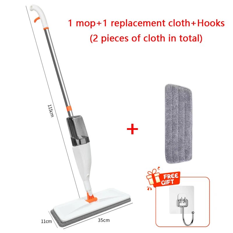Large Household Spray Mop With Replaceable Microfiber Pad For Wet And Dry Cleaning Microfiber Pads Rotating Spray Mop Broom