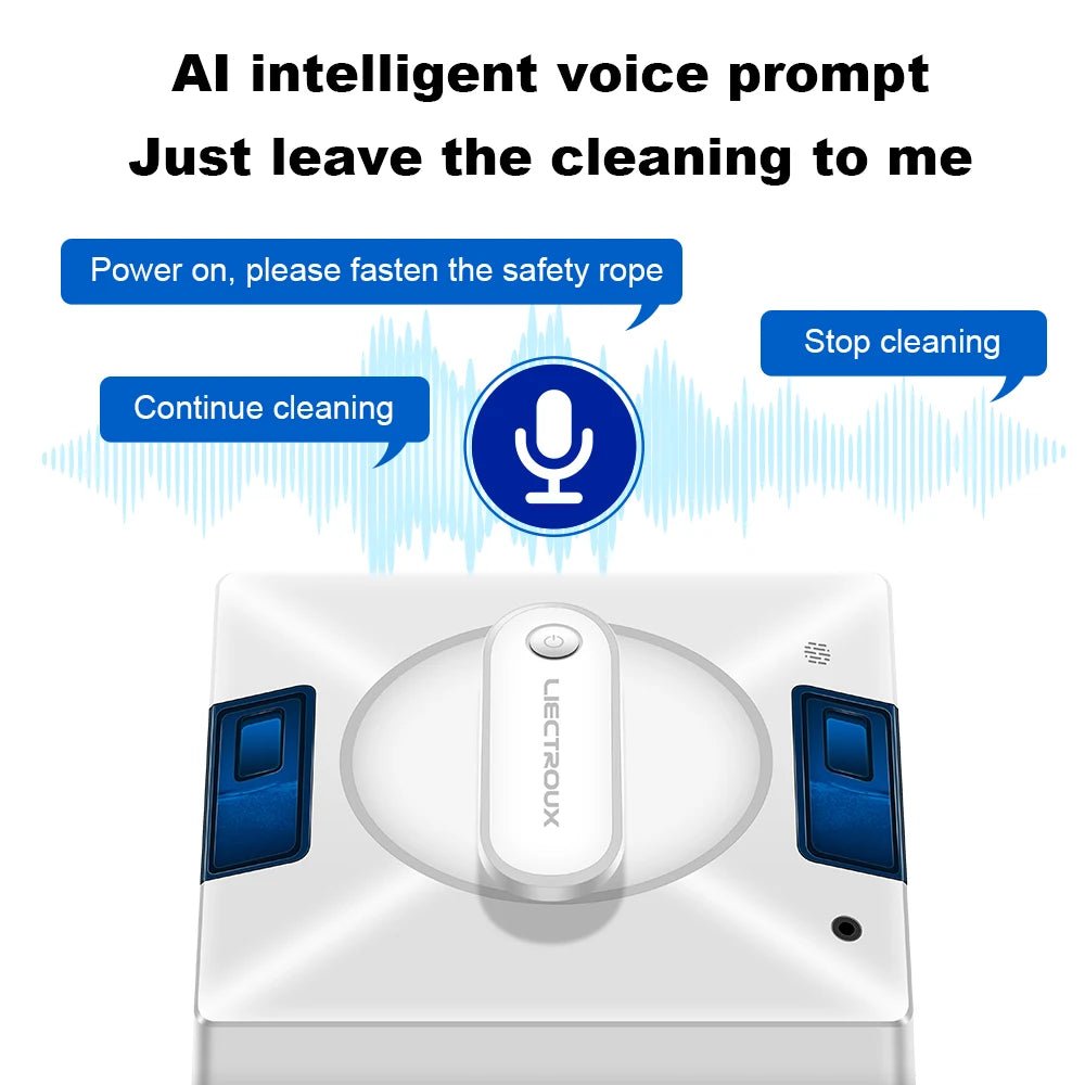 Window Vacuum Robot Cleaner, 4-Way Spray, Updated Laser,Glass Wall Washing