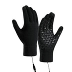 Winter Electric Heated Gloves Touch Screen Motorcycle/Bike Warm Gloves Outdoor Riding Skiing Mitten USB Heated Gloves No Battery
