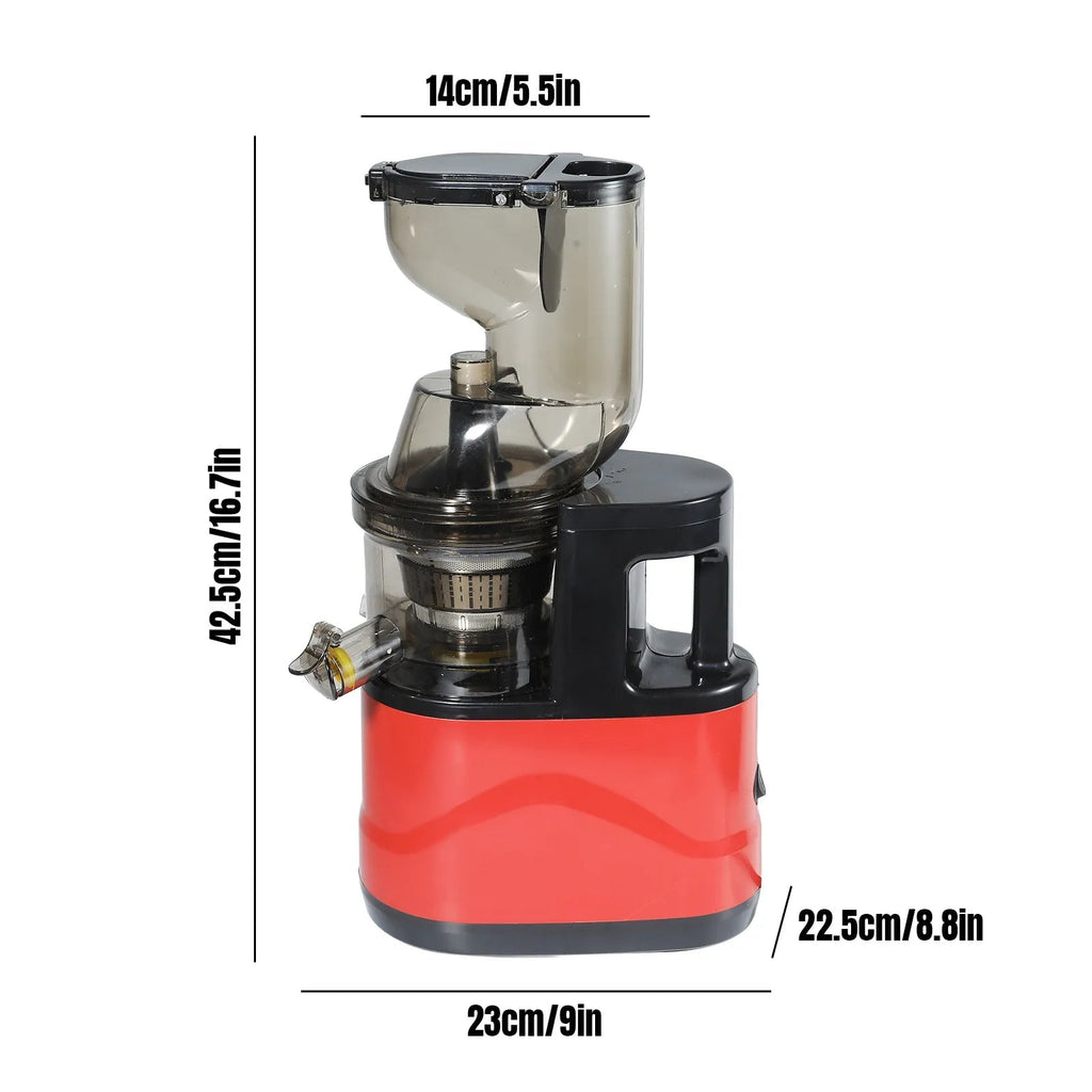 500W Multifunctional Juicer Cold Press Household Residue Separation Large Caliber Fruit and Vegetable Juice Extractor