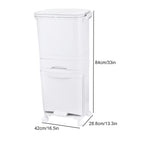 Step Trash Can Kitchen, Large Capacity, Dry and Wet Separation Pedal Bin on Wheels | for Home Kitchen Household Restaurant