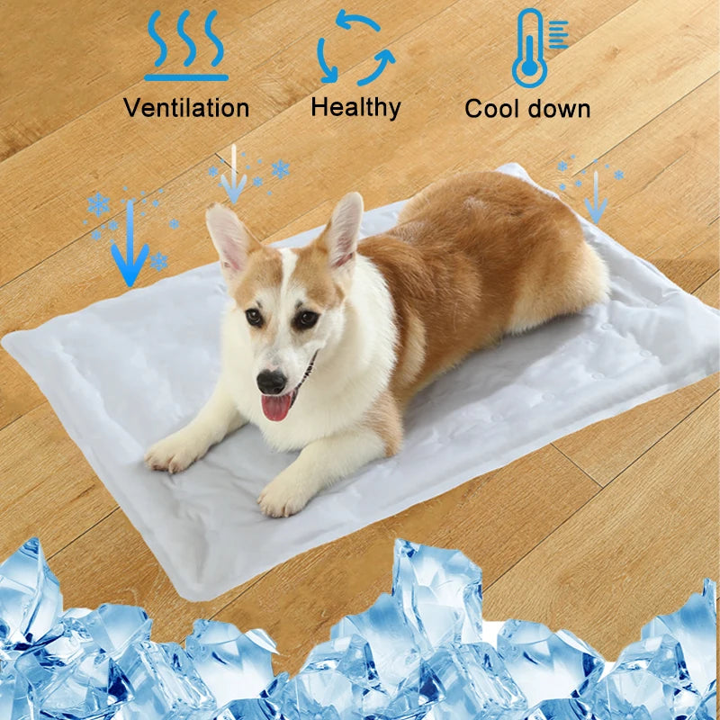 Dog Cooling Mat Summer Pet Self Cooling Pad Cat Bed Mat for Small Medium Large Dogs Indoor Dog Crate Mat Keep Your Pet Cool - Motionshop