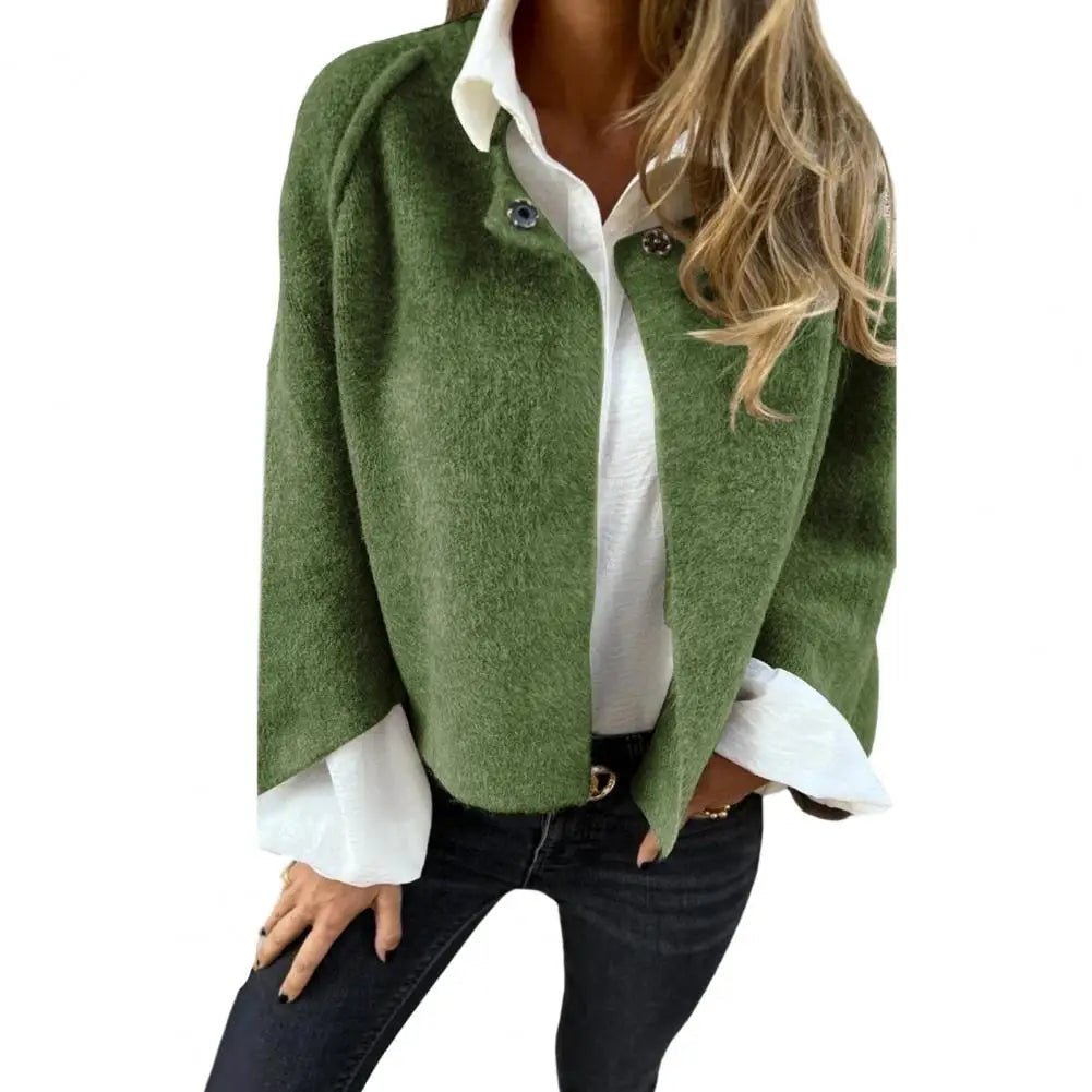 Women's Fleece Cardigan with Windproof Technology - Stylish Outdoor Coat