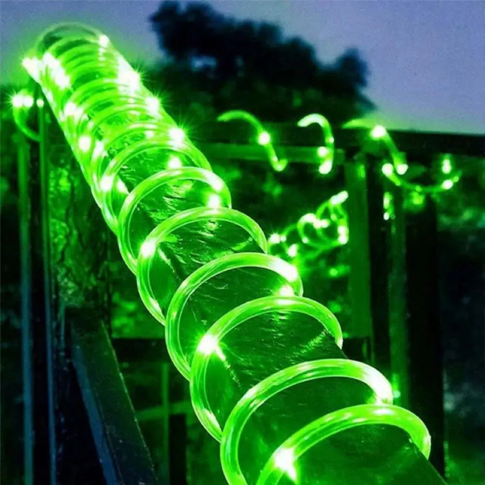 Solar Rope Lights Solar LED Light Path Deck Outdoor Garden Solar String Lights Waterproof Outdoor Lighting Strips 8 Light Modes - Motionshop