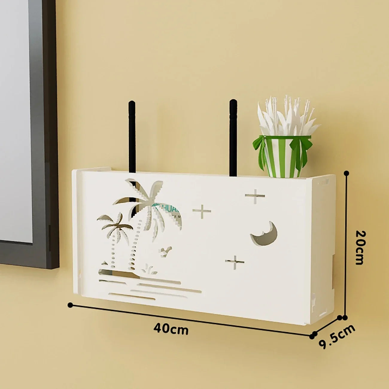 Regal und Aufbewahrungsbox für drahtlosen WLAN-Router