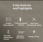 220V Dry Fruit Machine Food Dehydration Dryer Fruit Dryer Commercial Stainless Steel Food Dryer Dried Vegetables Pet Snacks