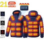 USB Electric Self Heating Jacket Winter Coat Warm Clothing 2-21 Areas