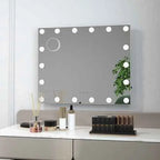 21 x 26 in Bathroom Mirror w/ Dimmable Lights + Removable 3X