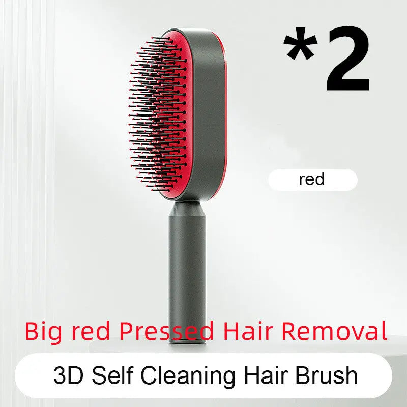 Self Cleaning Hair Brush For Women One-key Cleaning Hair Loss