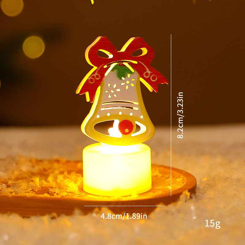 LED Electronic Candle Lights Christmas Trees Santa Claus Snowmen Creative Candles Small Night Lights Home Decorative Ornaments