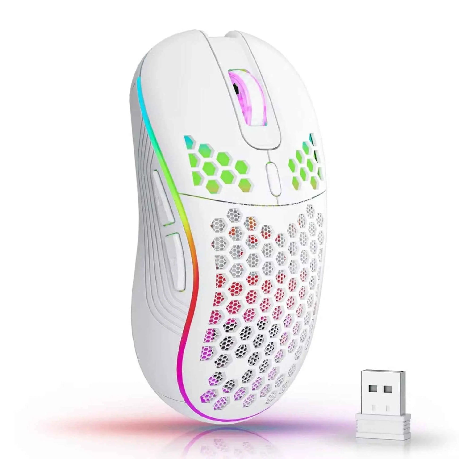 2.4G Wireless Mouse with RGB Backlit 6-Button 3-Speed DPI