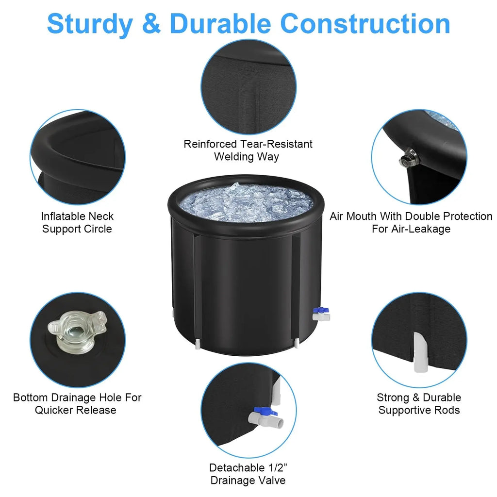 1Pc 97Gal Large Size Ice BathTub With Cover