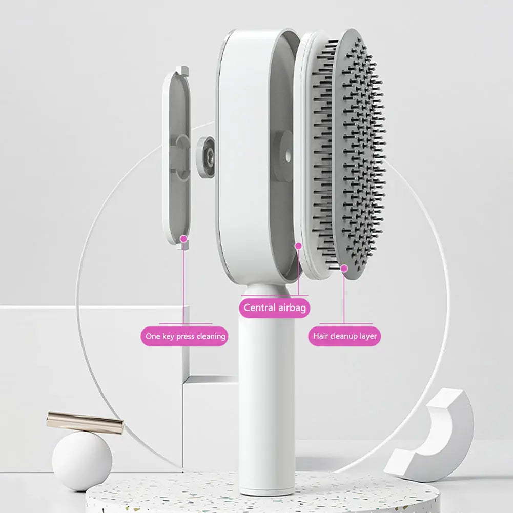 Self Cleaning Hair Brush For Women One-key Cleaning Hair Loss