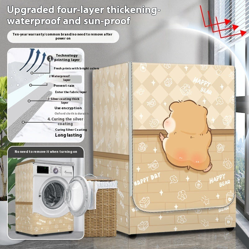 Dryer Cover Balcony Dustproof Thermal Shroud Universal Cover Cloth