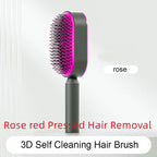 Self Cleaning Hair Brush For Women One-key Cleaning Hair Loss
