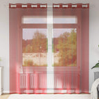 Voile Curtains with Eyelets, 2 pcs.