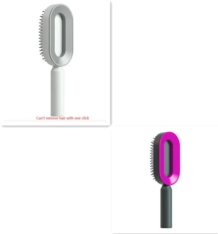 Self Cleaning Hair Brush For Women One-key Cleaning Hair Loss