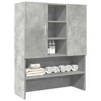 washing machine cabinet, concrete grey, 70.5x25.5x90 cm