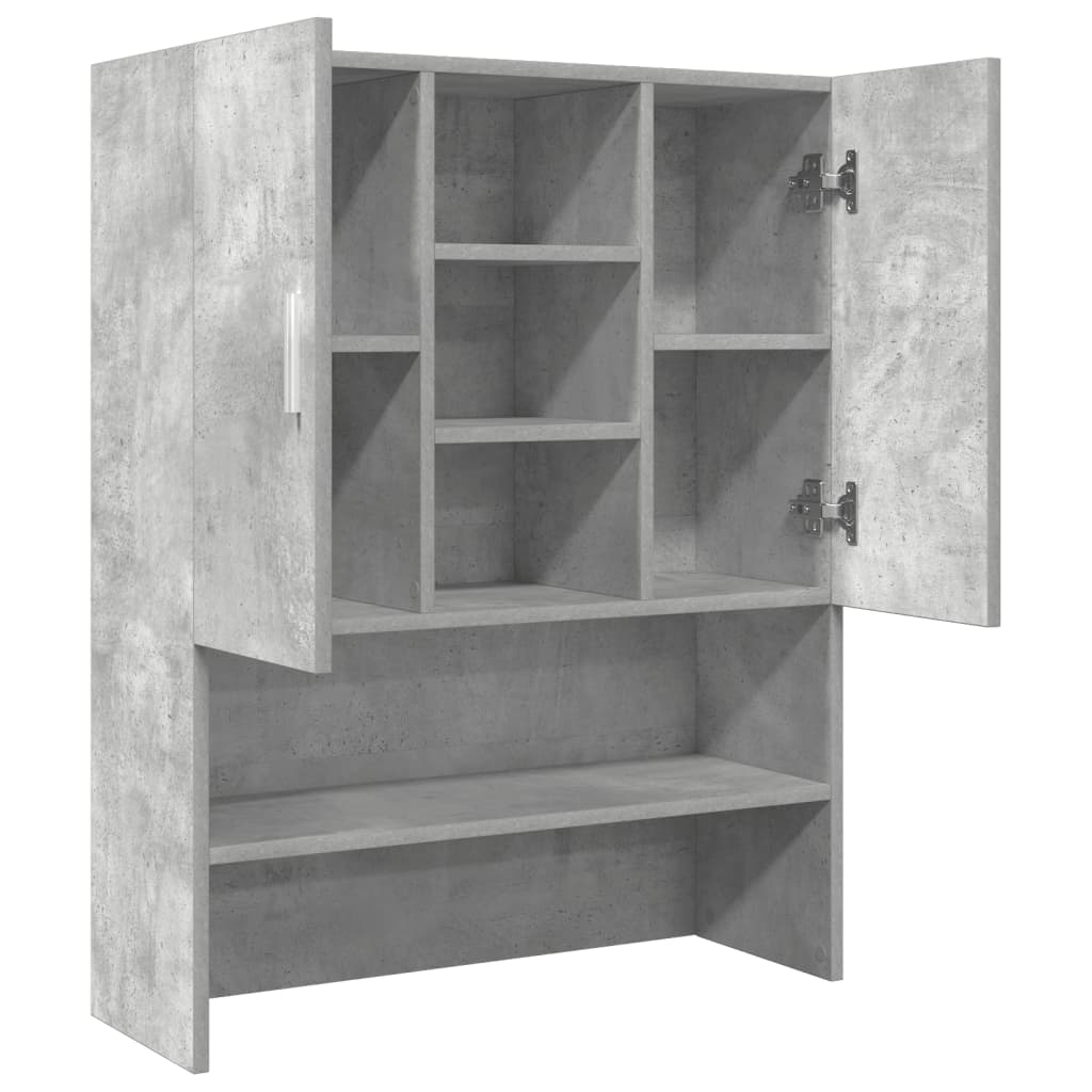 washing machine cabinet, concrete grey, 70.5x25.5x90 cm