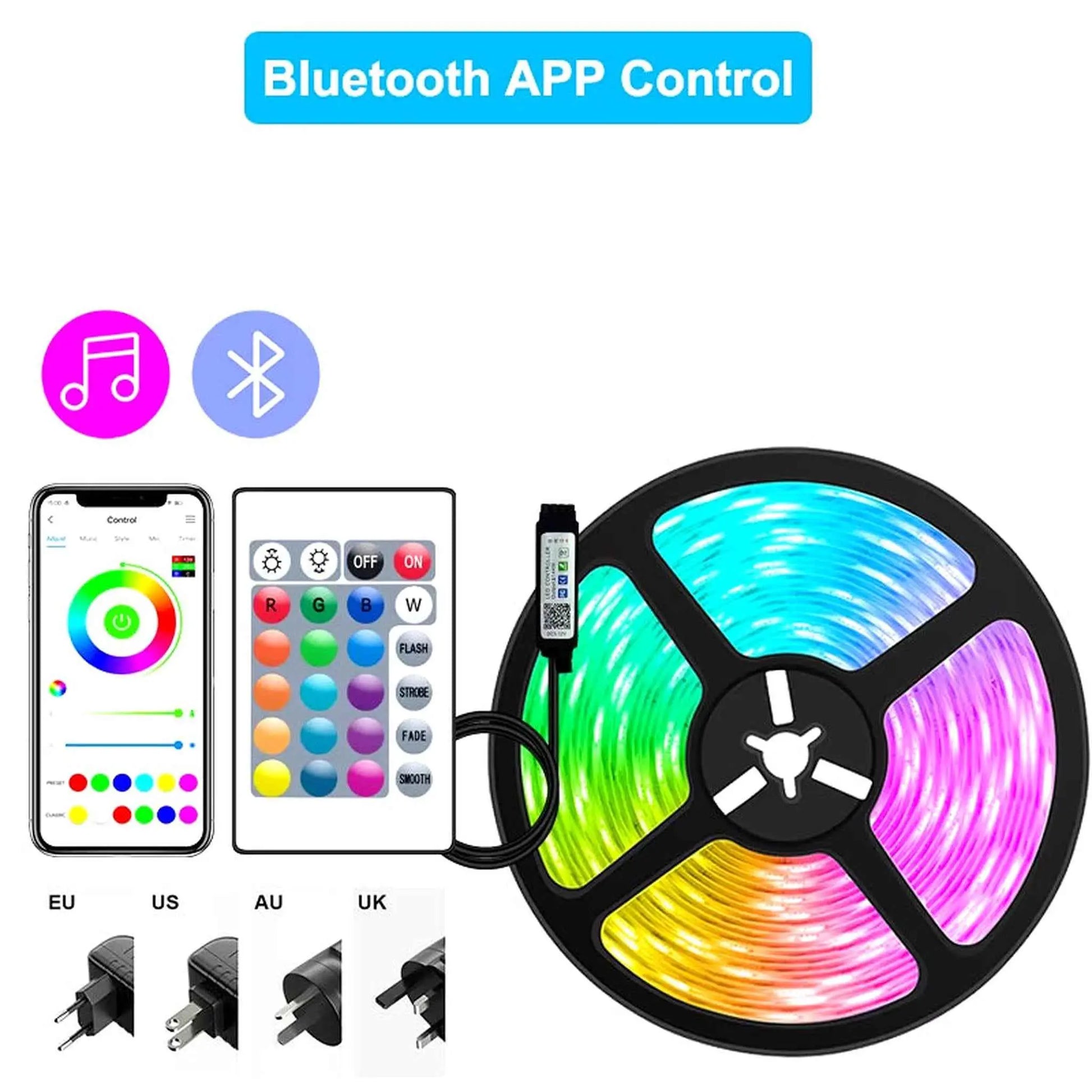 Bluetooth Wifi APP Controller LED Strip Lights RGB