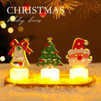 LED Electronic Candle Lights Christmas Trees Santa Claus Snowmen Creative Candles Small Night Lights Home Decorative Ornaments