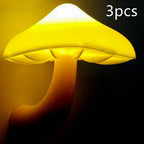 LED Night Light Mushroom Wall Socket Lamp