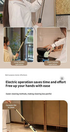 9 in 1 Electric Spin Scrubber Cordless Cleaning Brush Shower Scrubber Adjustable Extension Handle Waterproof For Tub Tile Floor