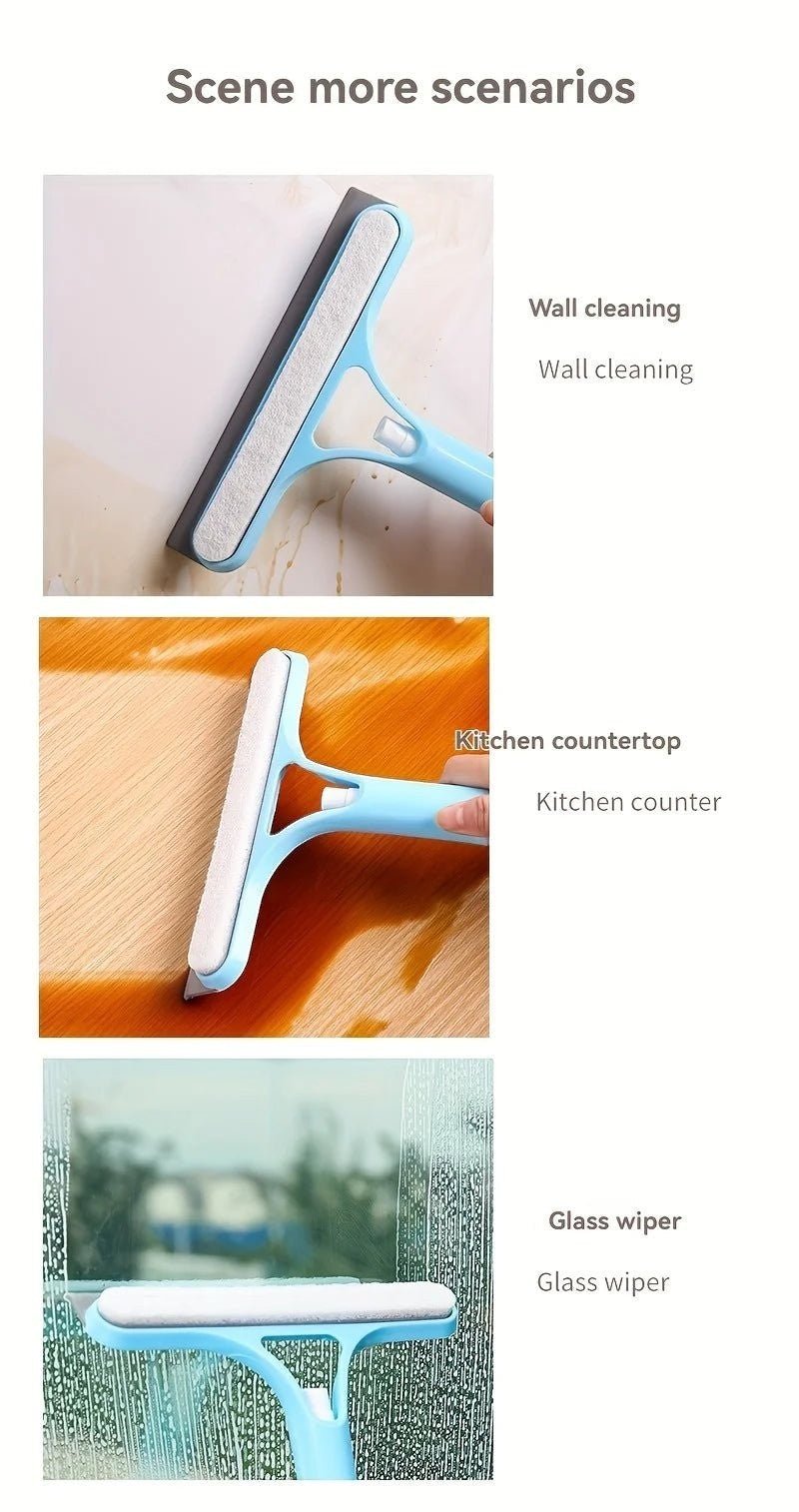 Window Cleaning Squeegee With Spray Bottle Attachment