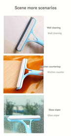 Window Cleaning Squeegee With Spray Bottle Attachment