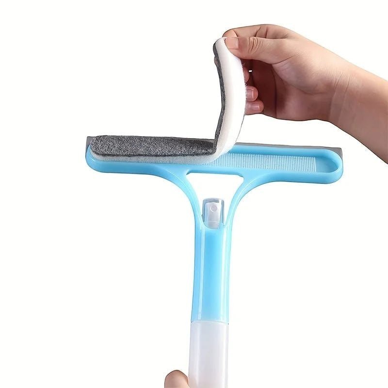 Window Cleaning Squeegee With Spray Bottle Attachment