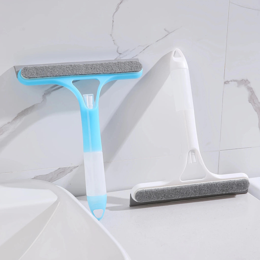 Window Cleaning Squeegee With Spray Bottle Attachment