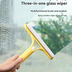 Window Cleaning Squeegee With Spray Bottle Attachment
