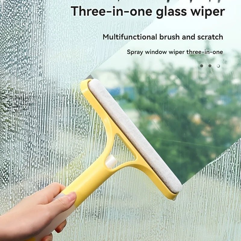 Window Cleaning Squeegee With Spray Bottle Attachment